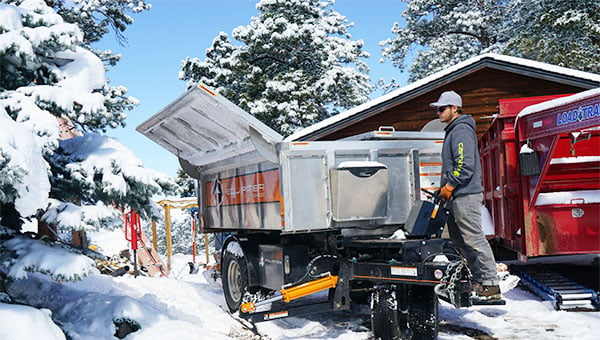 An Equipter 4000 in the snow