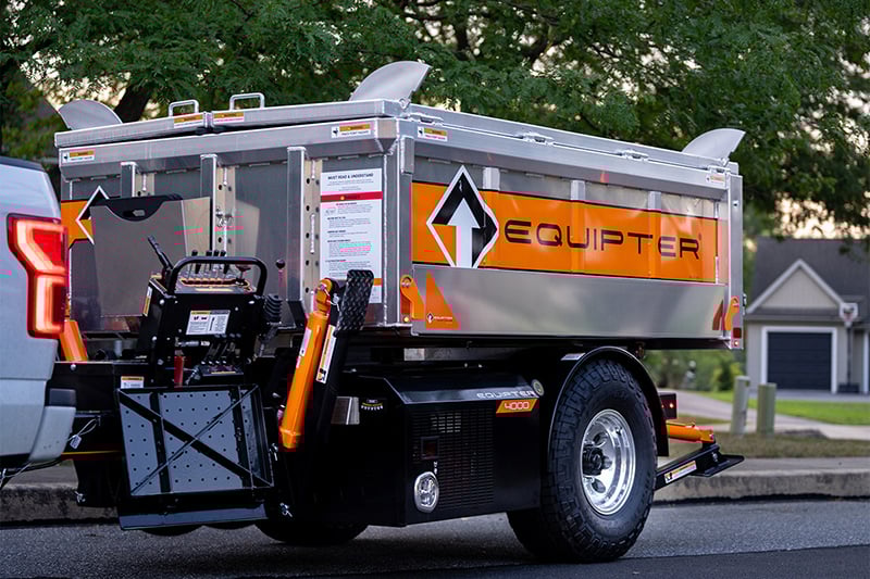 The towable and drivable Equipter 4000 arrives on a roofing job site