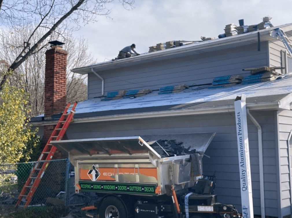 Craig Roofing and the Equipter 4000 on the job site