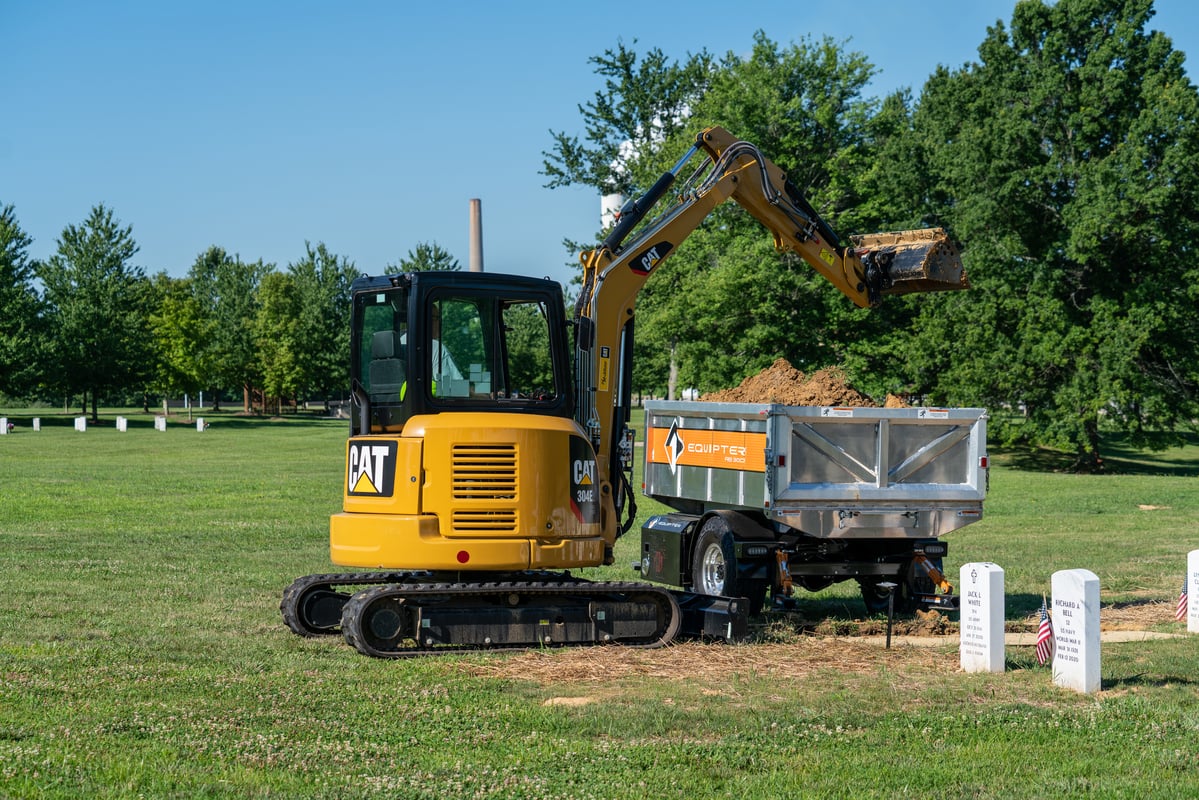 3 Pieces of Small Dirt Moving Equipment for Gravediggers