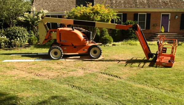 heavy equipment and ruts