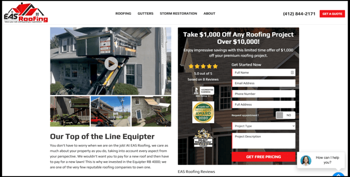 eas roofing equipter