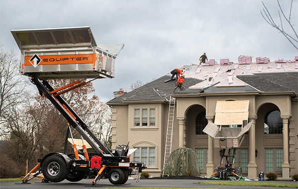 Equipter 4000s on a large roofing job